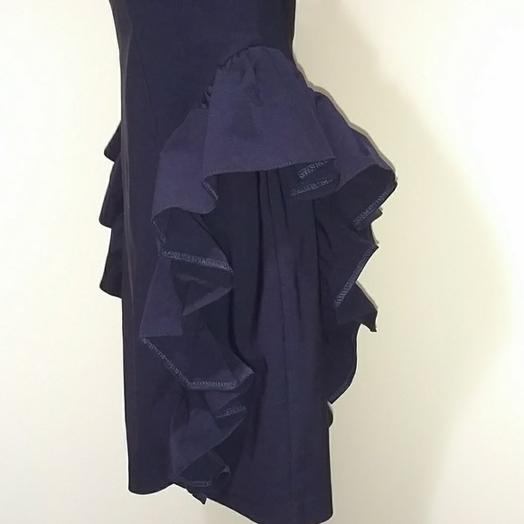 ASOS PENCIL DRESS WITH RUFFLE DETAIL - Picture 4 of 7